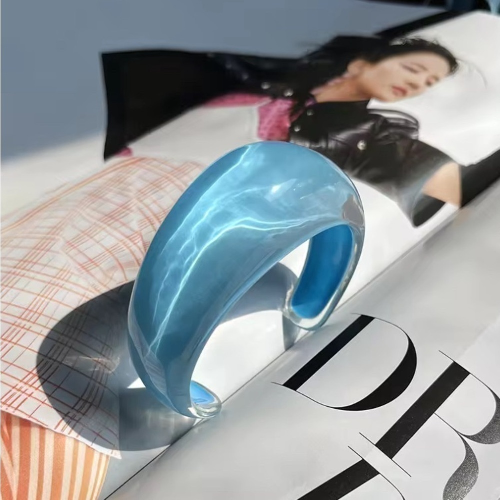 Blue Resin Cuff‎ Bracelet